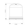 LED figyelmeztető lámpa modul d92x126mm 24V AC/DC falonkívüli beépített LED IP65 MWL 8942 GROTHE