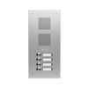 Csengőnyomó panel 1oszlop LED/8-16VADC  160x342x56mm 4-lakás ezüst Robusta EV1 TS 787 1-4 GROTHE