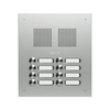 Csengőnyomó panel 2oszlop LED/8-16VADC  240x272x57mm 8-lakás ezüst Robusta EV1 TS 787 2-4 GROTHE