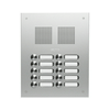 Csengőnyomó panel 2oszlop LED/8-16VADC  240x296x57mm 10-lakás ezüst Robusta EV1 TS 787 2-5 GROTHE