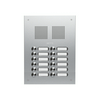 Csengőnyomó panel 3oszlop LED/8-16VADC  240x320x57mm 12-lakás ezüst Robusta EV1 TS 787 2-6 GROTHE