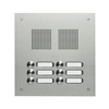 Csengőnyomó panel 2oszlop LED/8-16VADC  240x248x56mm 6-lakás sokerű Robusta V2A TS 788 2-3 GROTHE