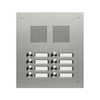 Csengőnyomó panel 2oszlop LED/8-16VADC  240x272x56mm 8-lakás sokerű Robusta V2A TS 788 2-4 GROTHE