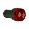 Hang-fényjelző előlapba d22mm 24V AC/DC zümmögő villogó piros LED IP20 TRACON