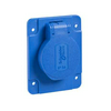 Háztartási dugalj beépíthető 2P+E 16A 3P 250V műanyag kék egyenes csavaros IP54 PratiKa Schneider