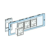 Homloklap kivágott 72x72/96x96mm műszerekhez 500mm-sz 150mm-ma 3M porszórt Prisma G/P Schneider