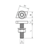 Horogfejű csavar anyával MS4021/41-sínhez acél 8 30mm 17mm-sz/fej MS40HB M8x30 ZL OBO-BETTERMANN