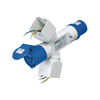 Ipari dugalj-adapter 16A5P400V +2x(50x50mm)-dugaljhely 1x16A5P400V műanyag IP20 IEC309MA GEWISS