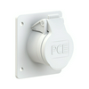 Ipari dugalj beépíthető 16A 2P 40-50V(50+60Hz) fehér egyenes IP44 műanyag 12h-pozíció PCE