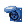 Ipari dugalj beépíthető 2P+E 16A 3P 230V(50+60Hz) kék ferde IP44 műanyag 6h-pozíció TRACON