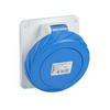 Ipari dugalj beépíthető 2P+E 2P 230V(50+60Hz) kék ferde 32A IP67 műanyag PratiKa Schneider