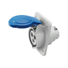 Ipari dugalj beépíthető 2P+E 230V(50+60Hz) kék ferde 32A IP44 műanyag 6h-pozíció IEC309HP GEWISS