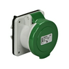 Ipari dugalj beépíthető 3P 3P 20-25V/40-50V(100-200Hz) zöld egyenes 32A IP44 PratiKa Schneider
