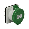 Ipari dugalj beépíthető 3P 20-25V/40-50V(100-200Hz) zöld egyenes 32A IP44 PratiKa Schneider