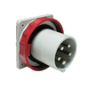 Ipari dugalj beépíthető 3P+E 125A 4-pólus 400V(50+60Hz) piros egyenes IP67 PratiKa Schneider