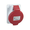 Ipari dugalj beépíthető 3P+E 3P 400V(50+60Hz) piros ferde 16A IP44 műanyag PratiKa Schneider