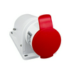 Ipari dugalj beépíthető 3P+N+E 32A 380-415V(50+60Hz) piros IP44 műanyag PratiKa Schneider