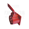 Ipari dugalj beépíthető 3P+N+E 32A 5P 400V(50+60Hz) piros egyenes IP44 műanyag 6h-pozíció TRACON