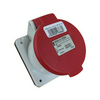 Ipari dugalj beépíthető 3P+N+E 32A 5P 400V(50+60Hz) piros egyenes IP67 műanyag PratiKa Schneider