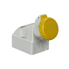Ipari dugalj falra szerelhető 2P+E 16A 110V(50+60Hz) sárga IP67 műanyag PratiKa Schneider