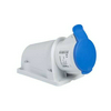 Ipari dugalj falra szerelhető 2P+E 16A 200-250V(50+60Hz) kék IP44 műanyag PratiKa Schneider