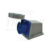 Ipari dugalj falra szerelhető 2P+E 16A 200-250V(50+60Hz) kék IP67 műanyag 6h-pozíció TRACON