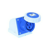 Ipari dugalj falra szerelhető 2P+E 16A 230V(50+60Hz) kék IP67 műanyag 6h-pozíció csavaros PCE