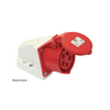 Ipari dugalj falra szerelhető 3P+E 16A 400V(50+60Hz) piros IP44 műanyag 6h-pozíció csavaros PCE