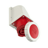 Ipari dugalj falra szerelhető 3P+E 32A 400-440V(50+60Hz) piros IP67 műanyag 3h-pozíció PCE