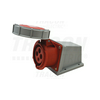 Ipari dugalj falra szerelhető 3P+E 32A 400V(50+60Hz) piros IP67 műanyag 6h-pozíció TRACON