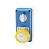 Ipari dugalj falra szerelhető 3P+E mechanikai reteszelés 16A IP67 110V(50+60Hz) sárga IB GEWISS