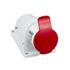 Ipari dugalj falra szerelhető 3P+N+E 16A 380-415V(50+60Hz) piros IP44 műanyag PratiKa Schneider