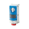 Ipari dugalj ráépíthető 3P+N+E mechanikai reteszelés 63A IP66 380-415V(50+60Hz) piros IB GEWISS