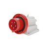 Ipari dugvilla falra szerelhető 3P+N+E ráépíthető 16A 380-415V(50+60Hz) piros IEC309HP GEWISS