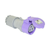 Ipari dugalj lengő 2P+E 16A 20-25V(50+60Hz) ibolya egyenes IP44 műanyag csavaros Twist PCE