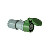 Ipari dugalj lengő 2P+E 32A 3P 20-25V/40-50V(100-200Hz) zöld egyenes IP44 műanyag Twist PCE