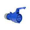 Ipari dugalj lengő 2P+E 32A 3P 230V(50+60Hz) kék egyenes IP44 műanyag 6h-pozíció Shark PCE