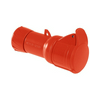 Ipari dugalj lengő 3P+E 32A 3P 380-415V(50+60Hz) piros egyenes IP44 műanyag PratiKa Schneider