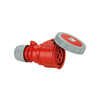 Ipari dugalj lengő 3P+N 32A 4-pólus 400-440V(50+60Hz) piros egyenes IP67 műanyag 3h-pozíció PCE
