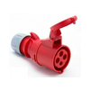 Ipari dugalj lengő 3P+N 32A 4P 400V(50+60Hz) piros egyenes IP44 műanyag 6h-pozíció Shark PCE