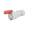 Ipari dugalj lengő 3P+N+E 16A 5P 380-415V(50+60Hz) piros egyenes IP44 műanyag IEC309 HP GEWISS