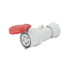 Ipari dugalj lengő 3P+N+E 16A 380-415V(50+60Hz) piros egyenes IP44 műanyag IEC309HP GEWISS