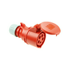 Ipari dugalj lengő 3P+N+E 16A 5P 400V(50+60Hz) piros egyenes IP44 műanyag 6h-pozíció Shark PCE