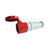 Ipari dugalj lengő 3P+N+E 63A 5P 400V(50+60Hz) piros egyenes IP67 műanyag 6h-pozíció TRACON