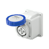 Ipari dugalj ráépíthető 2P+E 16A 200-250V(50+60Hz) kék IP67 műanyag 6h-pozíció GW62426 GEWISS