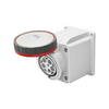 Ipari dugalj ráépíthető 3P+N+E 63A 400V(50+60Hz) piros IP67 műanyag 6h-pozíció IEC309HP GEWISS