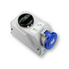 Ipari dugalj tokozott 2P+E mechanikai reteszelés 16A IP44 230V(50+60Hz) kék műanyag PCE
