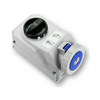 Ipari dugalj tokozott 2P+E mechanikai reteszelés 16A IP67 230V(50+60Hz) kék műanyag PCE