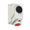 Ipari dugalj tokozott 3P+E mechanikai reteszelés 32A IP67 400V(50+60Hz) piros műanyag PCE