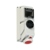 Ipari dugalj tokozott 3P+E mechanikai reteszelés 32A IP67 400V(50+60Hz) piros műanyag PCE